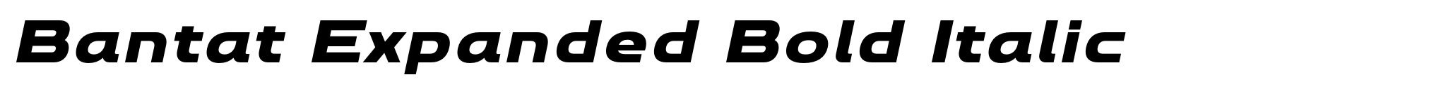Bantat Expanded Bold Italic image
